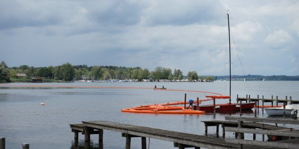 Öl auf dem Chiemsee