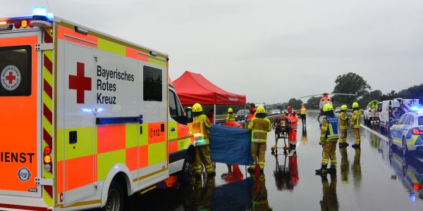 Motorradunfall auf der A8